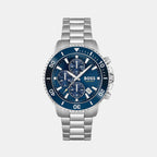 Boss Round Blue Chronograph watch
