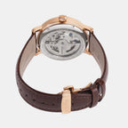 Spiral Men Automatic Silver Dial Analog Leather Watch 821-L30306