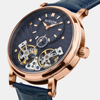 Spiral Men Automatic Blue Dial Analog Leather Watch 821-L30507