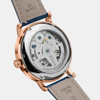 Spiral Men Automatic Blue Dial Analog Leather Watch 821-L30507