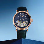 Spiral Men Automatic Blue Dial Analog Leather Watch 821-L30507