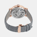 Men Automatic Grey Dial Analog Leather Watch 821-L31509