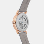 Men Automatic Grey Dial Analog Leather Watch 821-L31509
