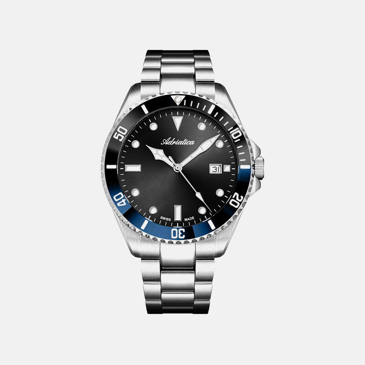 Premiere Men Quartz Black Dial Analog Stainless Steel Watch A8347.Y194QT