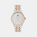Men Quartz Silver Dial Analog Metal Watch 8501E-M1303