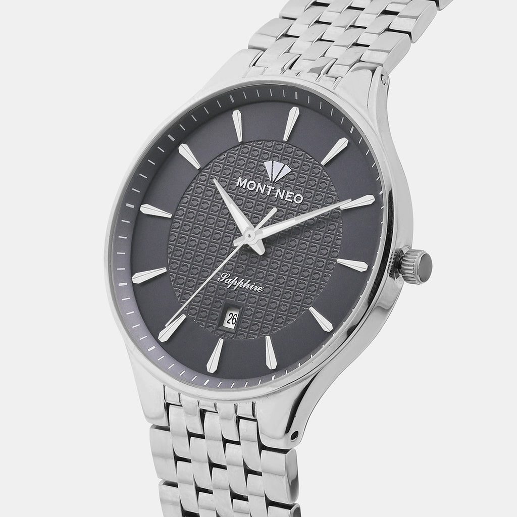 Men Quartz Blue Dial Analog Stainless Steel Watch 8503E-M1105