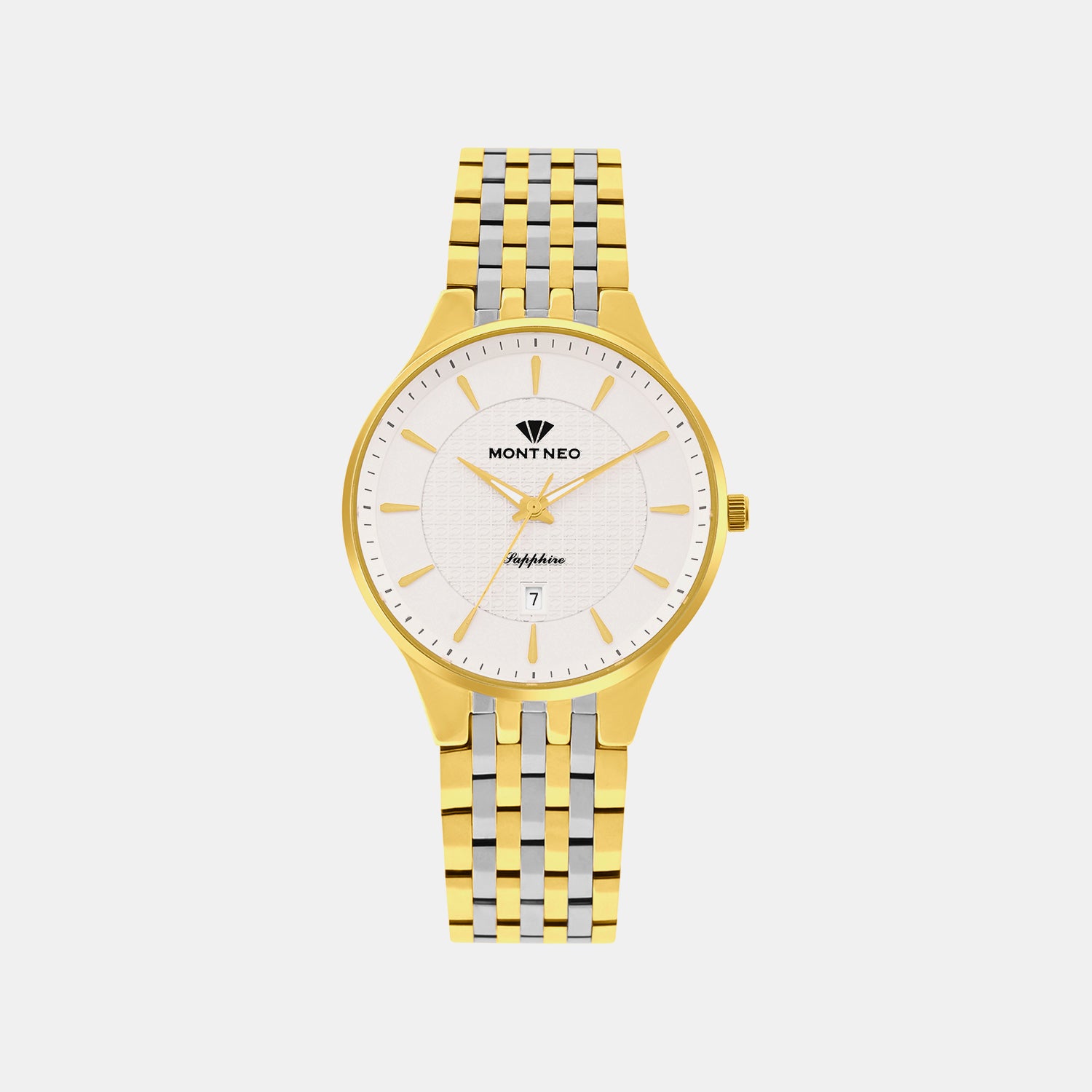 Men Quartz Cream Dial Analog Metal Watch 8503E-M1303
