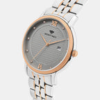 Men Quartz Grey Dial Analog Metal Watch 8504E-M1315