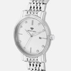 Men Quartz Silver Dial Analog Metal Watch 8506E-M1103