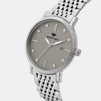 Men Quartz Grey Dial Analog Metal Watch 8506E-M1115