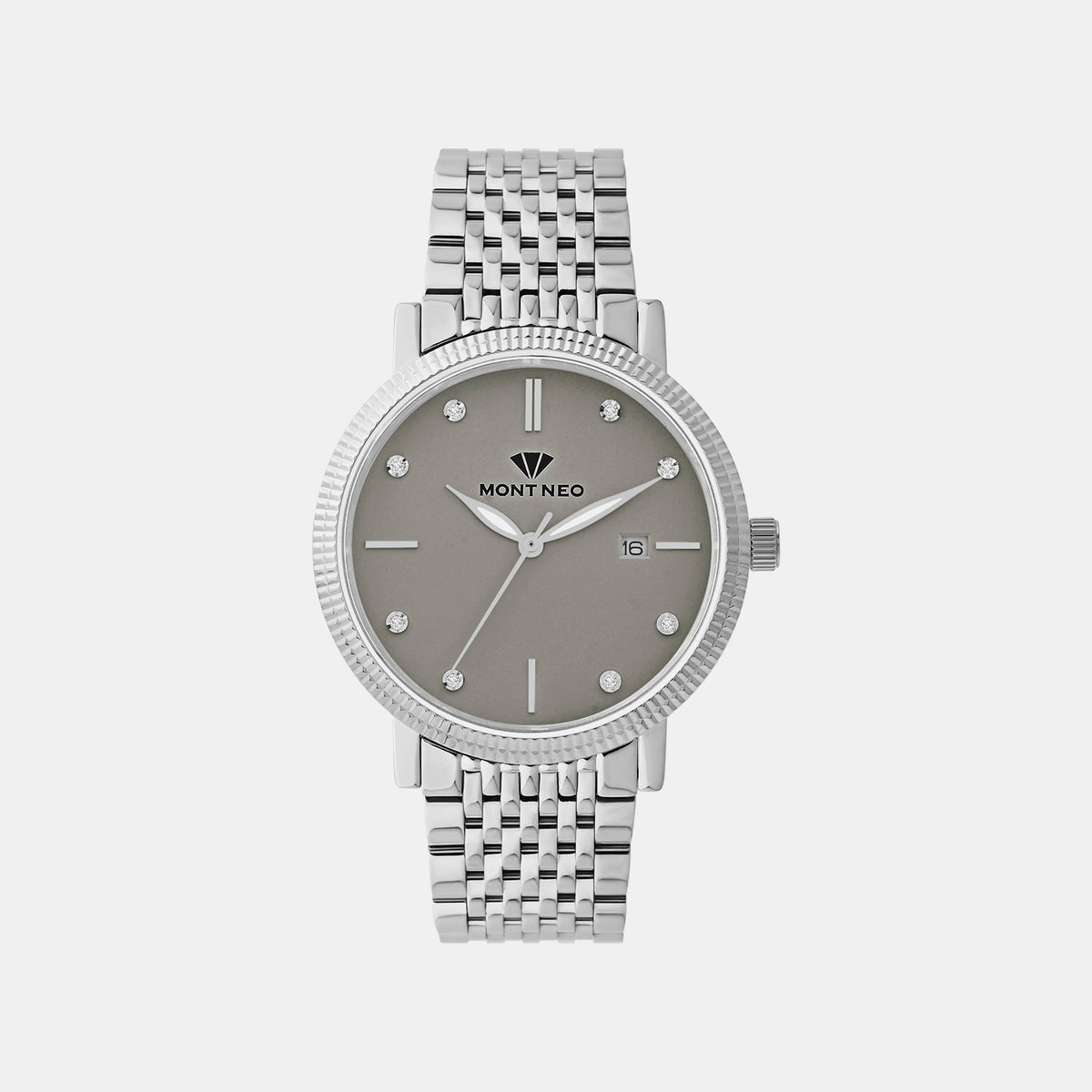 Men Quartz Grey Dial Analog Metal Watch 8506E-M1115
