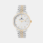 Men Quartz Silver Dial Analog Metal Watch 8506E-M1203