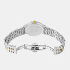 Men Quartz Silver Dial Analog Metal Watch 8506E-M1203