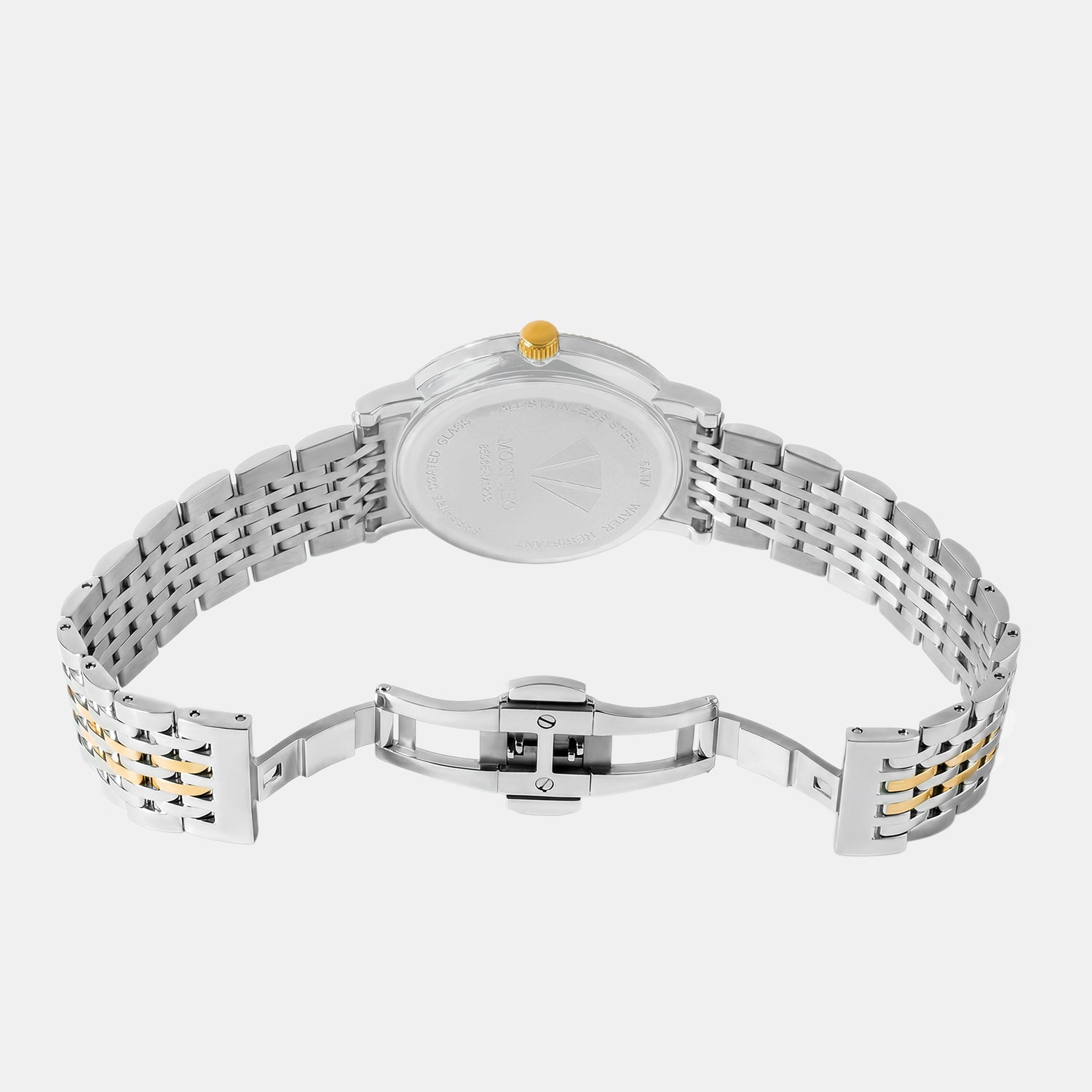 Men Quartz Silver Dial Analog Metal Watch 8506E-M1203