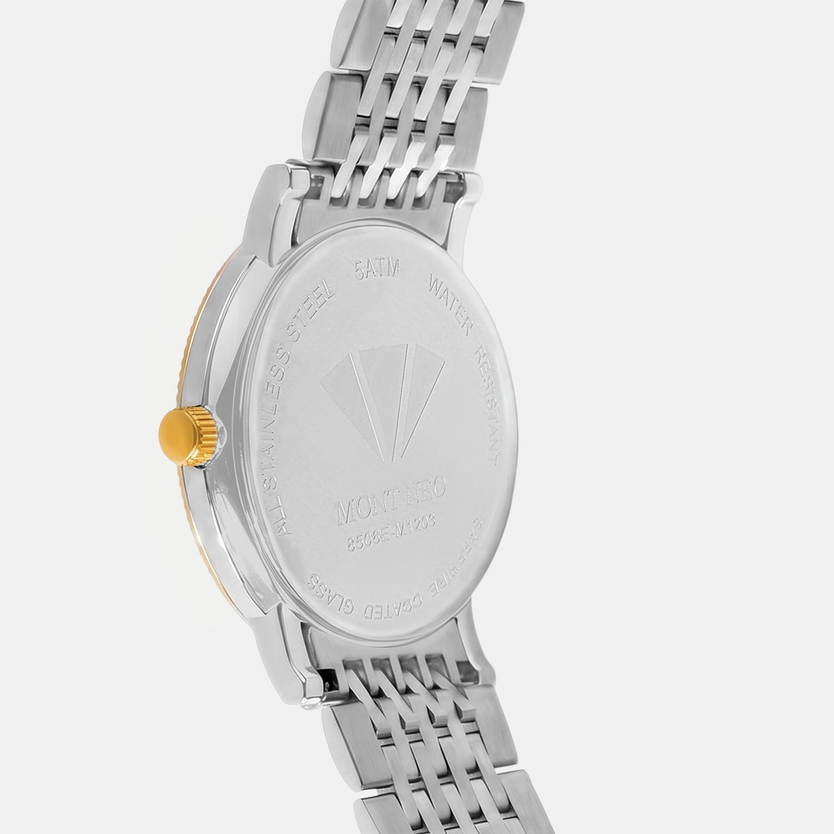 Men Quartz Silver Dial Analog Metal Watch 8506E-M1203