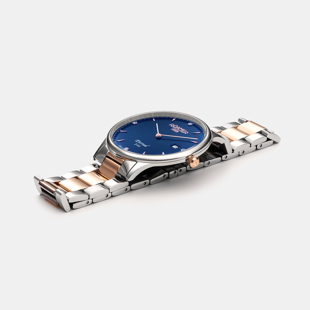 Eternal Men Quartz Blue Dial Analog Stainless Steel Watch 863833 49 45 50