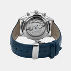 Celestial Men Automatic Blue Dial Chronograph Leather Watch 867-L10507
