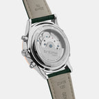 Men Automatic Green Dial Chronograph Leather Watch 867-L31412