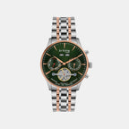 Men Automatic Green Dial Chronograph Metal Watch 867-M31401