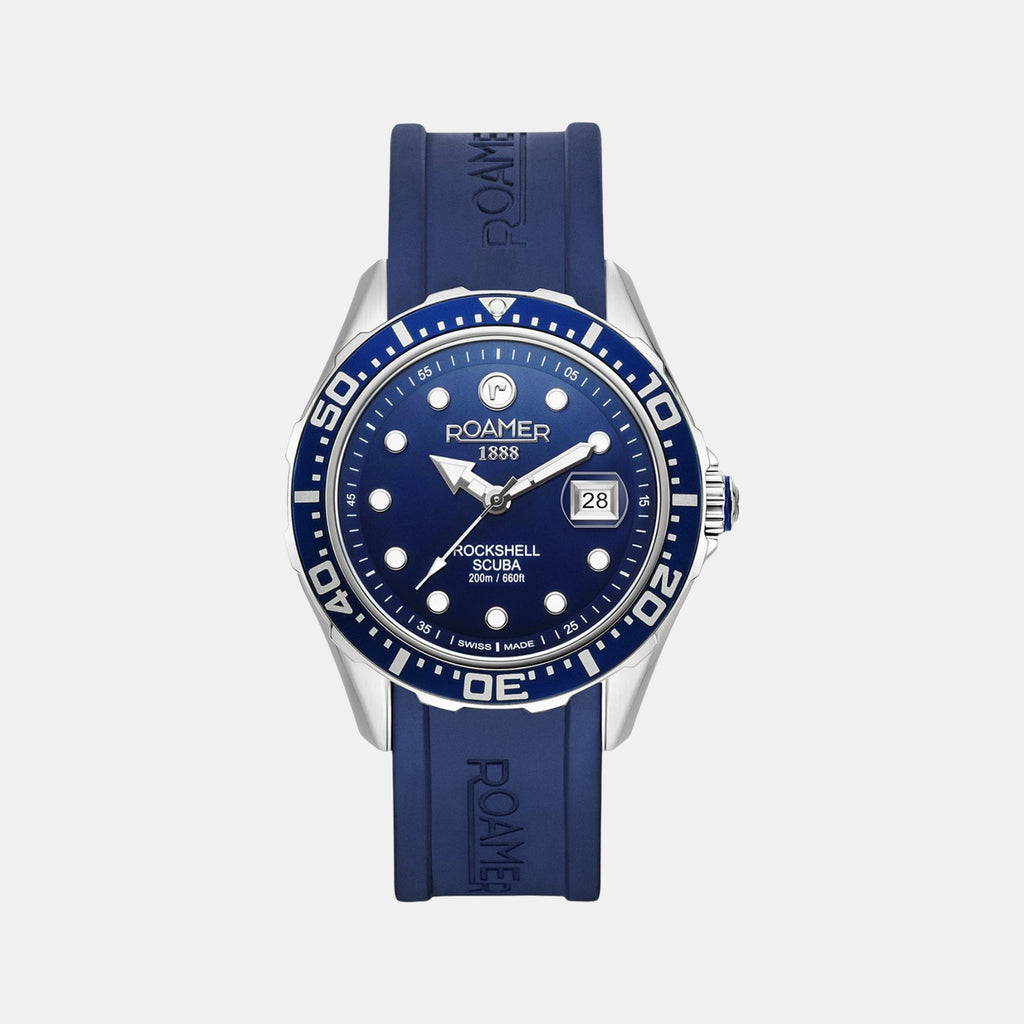 Rockshell Mark III Scuba Men Quartz Blue Dial Analog Rubber Watch 867833 41 45 02
