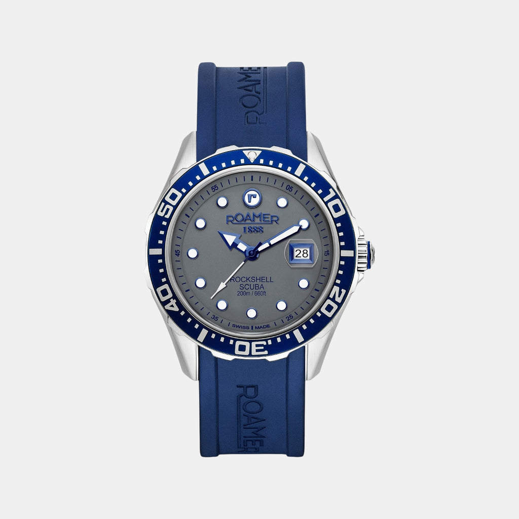 Rockshell Mark III Scuba Men Quartz Grey Dial Analog Rubber Watch 867833 41 55 02