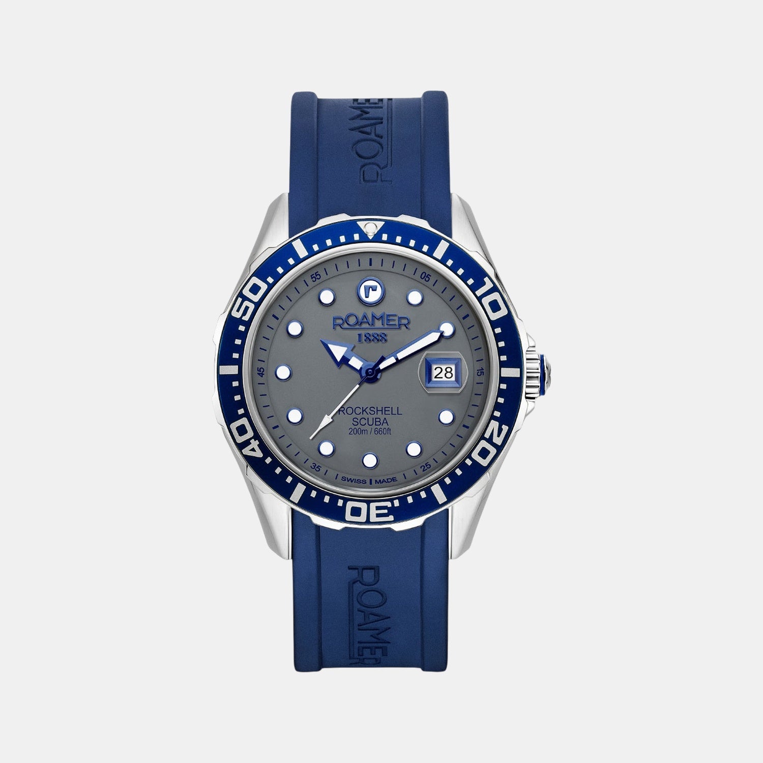 Rockshell Mark III Scuba Men Quartz Grey Dial Analog Rubber Watch 867833 41 55 02