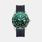 Rockshell Mark III Scuba Men Quartz Green Dial Analog Silicone Watch 867833 41 75 02