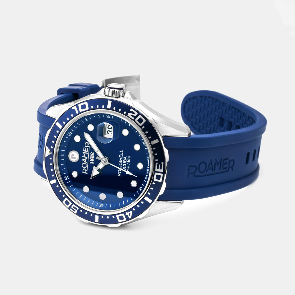 Rockshell Mark III Scuba Men Quartz Blue Dial Analog Rubber Watch 867833 41 45 02
