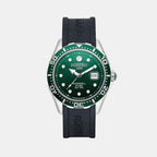 Rockshell Mark III Scuba Men Quartz Green Dial Analog Silicone Watch 867833 41 75 02