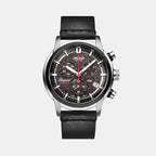Atlantic Men Quartz Anthracite Dial Chronograph Leather Watch 87461.42.41-1