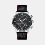 Atlantic Seasport Men Quartz Black Dial Chronograph Leather Watch 87461.42.45-1
