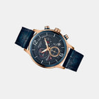 Men Quartz Blue Dial Chronograph Leather Watch 87461.44.55