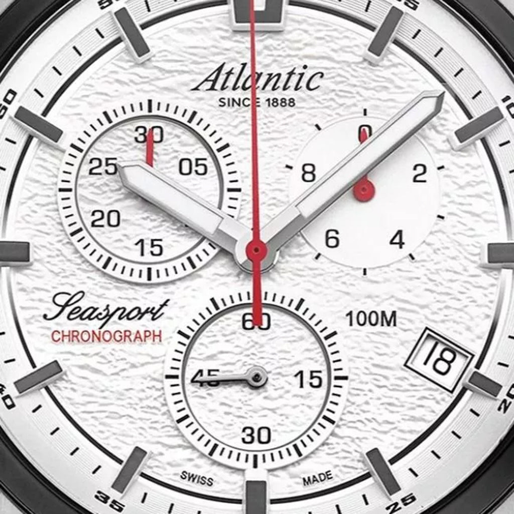 Men Quartz White Dial Chronograph Stainless Steel Watch 87466.42.21