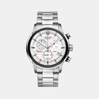 Atlantic Men Quartz White Dial Chronograph Stainless Steel Watch 87466.42.21-1