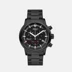 Seasport Men Quartz Black Dial Chronograph Pu Watch 87466.46.61BK