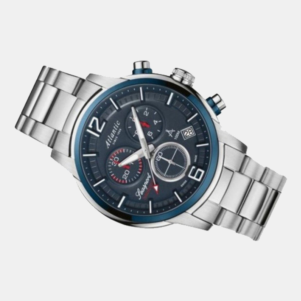 Men Quartz Blue Dial Chronograph Stainless Steel Watch 87466.47.55