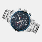 Men Quartz Blue Dial Chronograph Stainless Steel Watch 87466.47.55