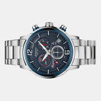 Men Quartz Blue Dial Chronograph Stainless Steel Watch 87466.47.55