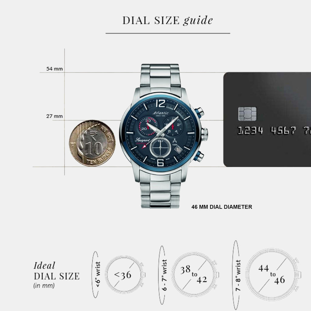 Men Quartz Blue Dial Chronograph Stainless Steel Watch 87466.47.55