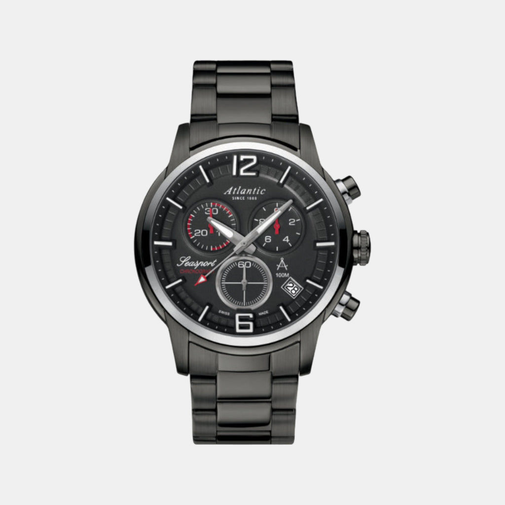 Men Quartz Grey Dial Chronograph Stainless Steel Watch 87466.46.45