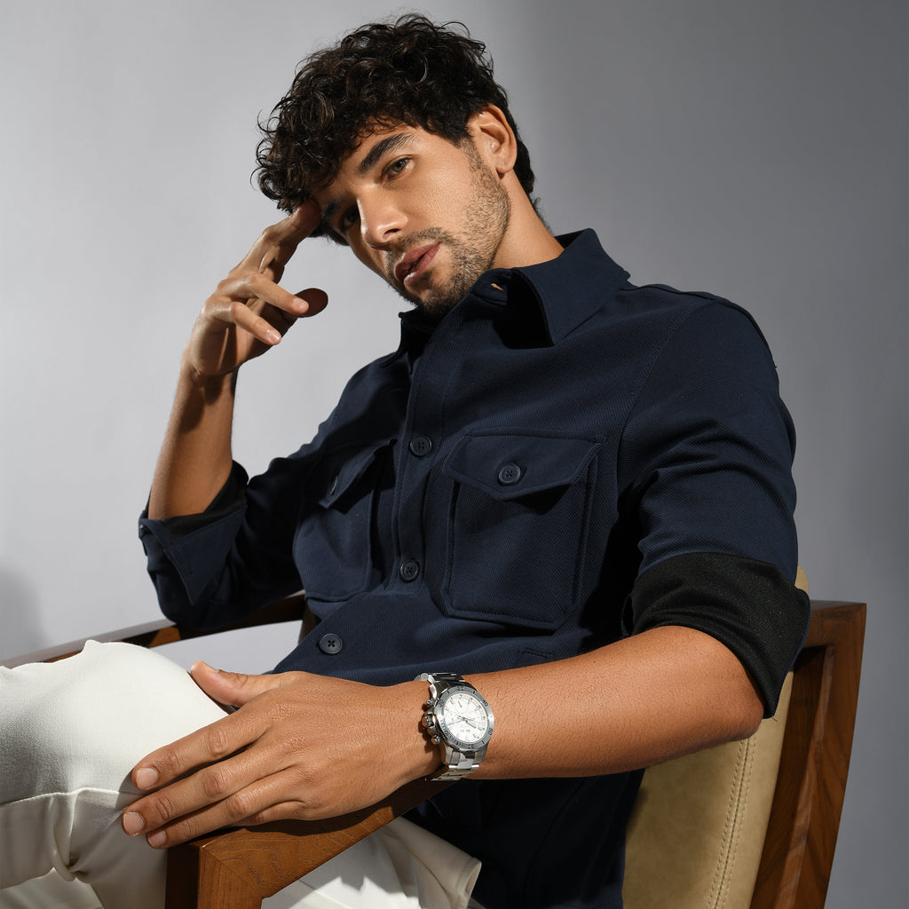 Britime Men Round Silver watch