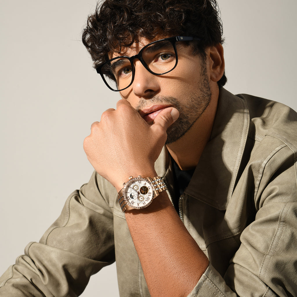 Britime Men Round Silver watch