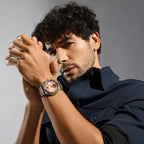 Britime Men Round Rose Gold watch