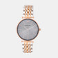 Women Quartz Grey Dial Analog Metal Watch 9001T-M1315