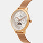 Women Quartz Silver Dial Multi-Function Mesh Watch 9003M-B3303