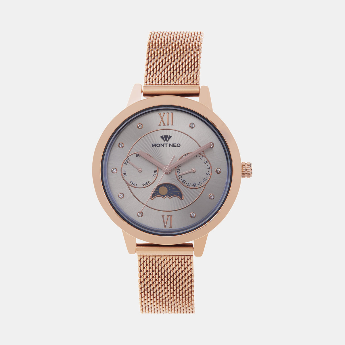 Mont Neo Round Grey Multi-Function watch