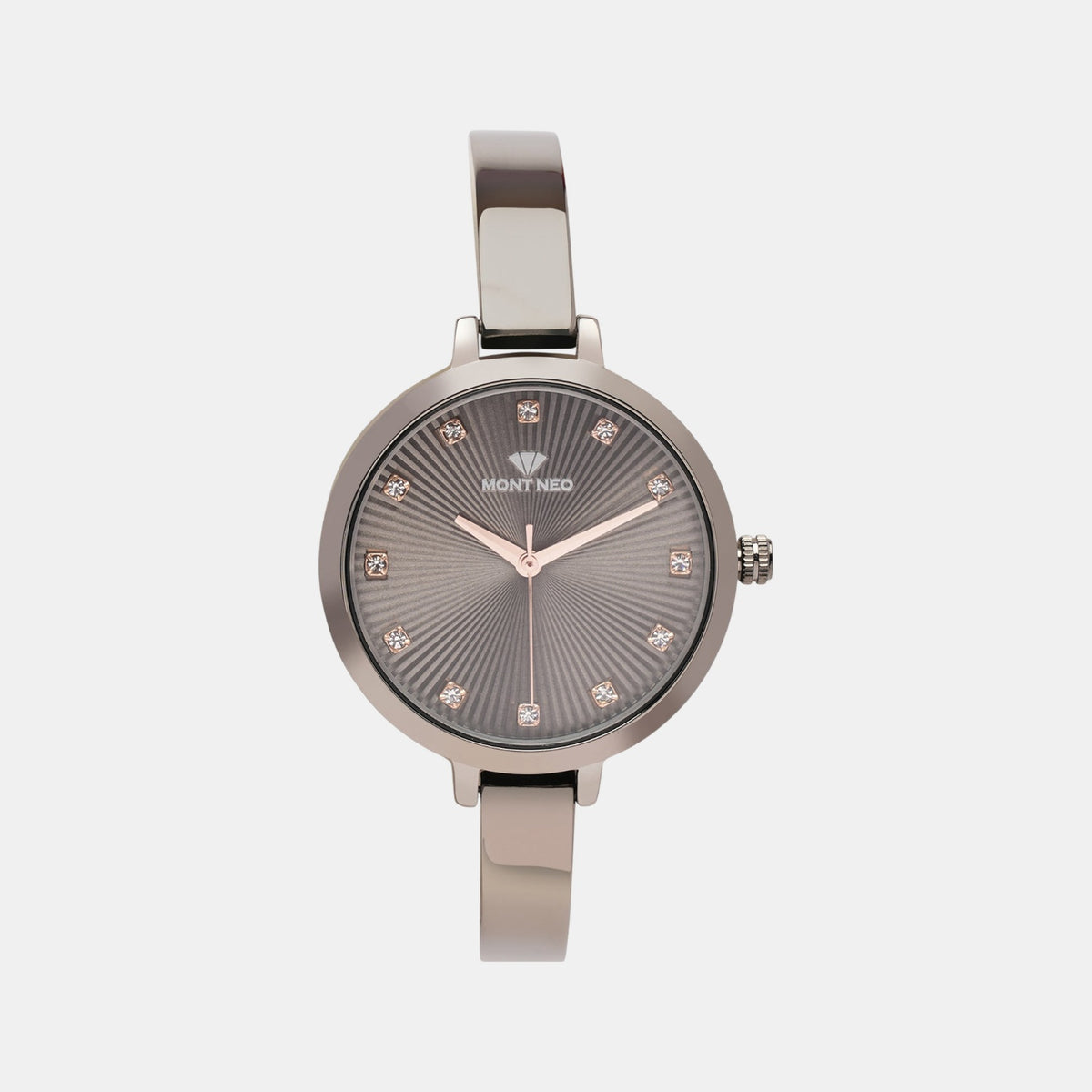Women Quartz Grey Dial Analog Stainless Steel Watch 9004T-M8816