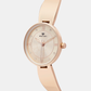 Women Quartz Rose Dial Analog Metal Watch 9008T-M3307