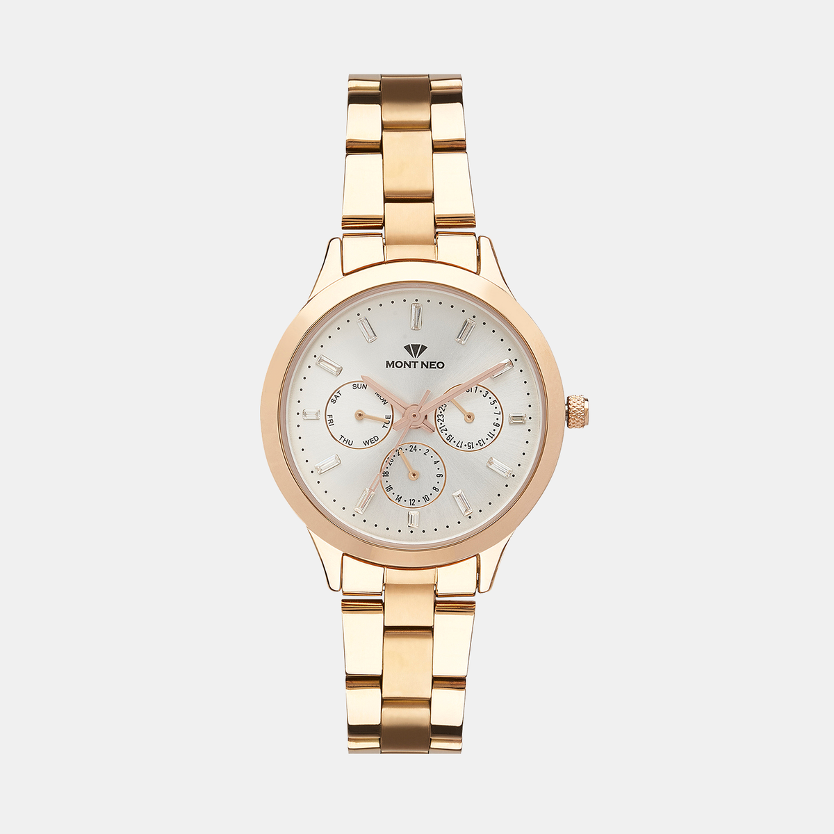 Mont Neo Round Silver Chronograph watch