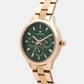 Women Quartz Green Dial Chronograph Metal Watch 9009M-M3914